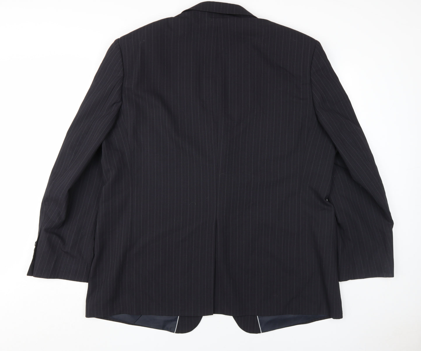 Marks and Spencer Men's Blue Striped Suit Jacket, Size 48R