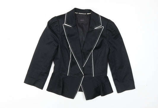 Coast Black Women’s Blazer UK 10 Notch Lapel Formal