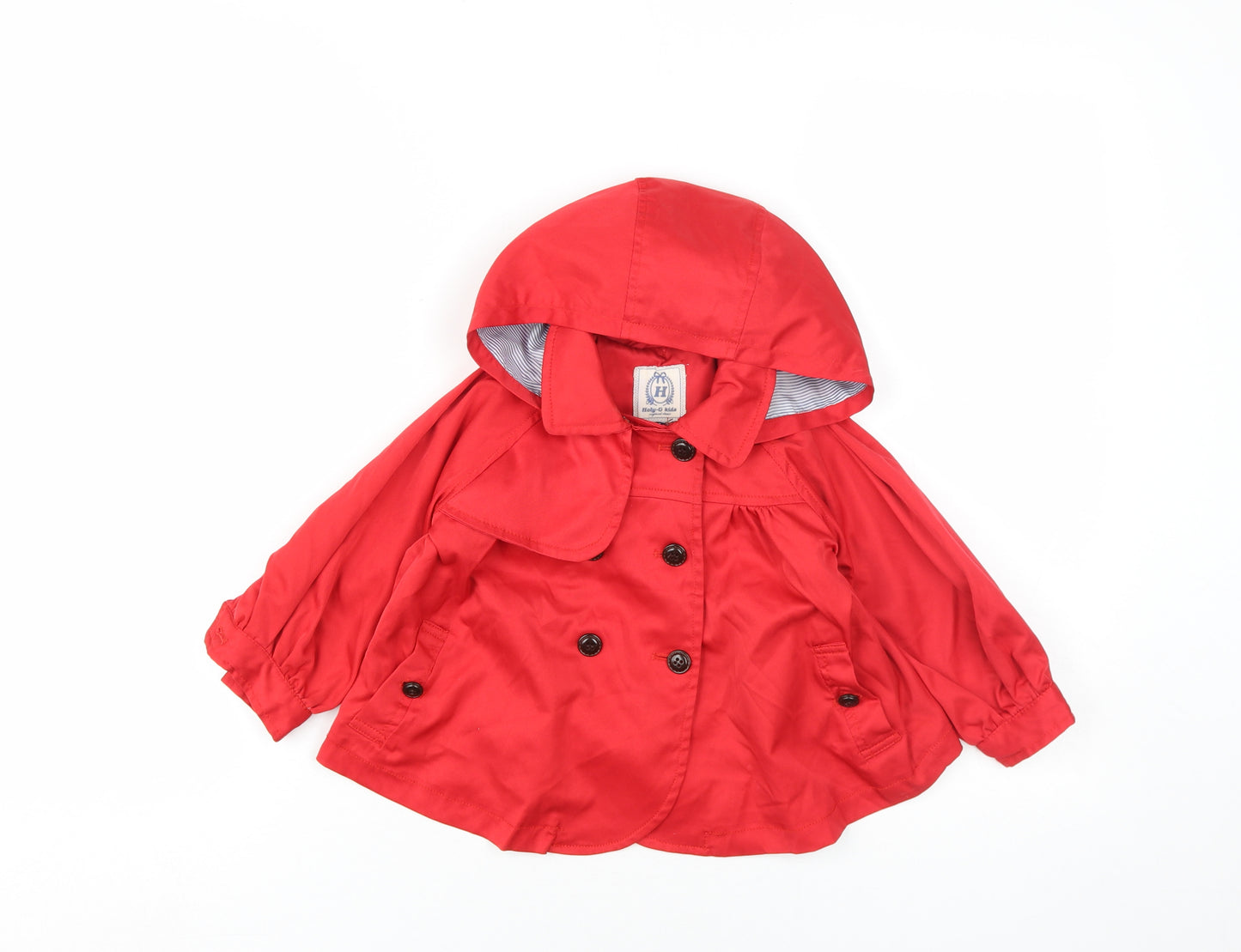 Holy-G Kids Red Rain Coat for Girls 4-5 Years