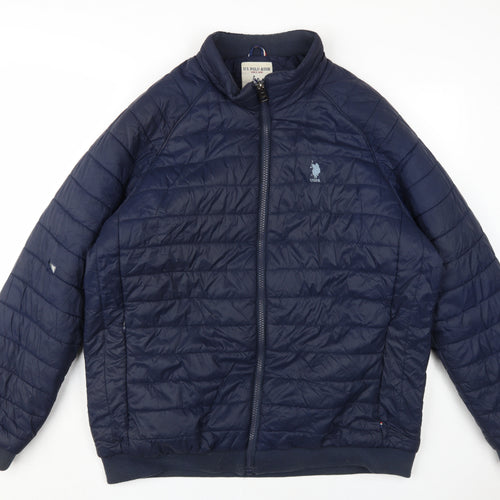 U.S. Polo Assn. Men's Blue Puffer Jacket XL