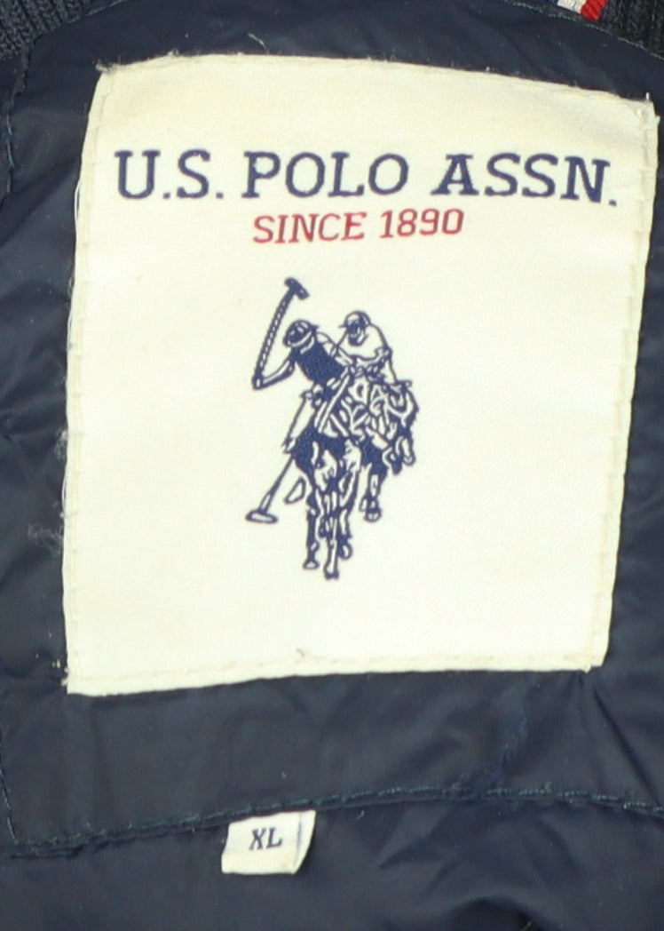 U.S. Polo Assn. Men's Blue Puffer Jacket XL