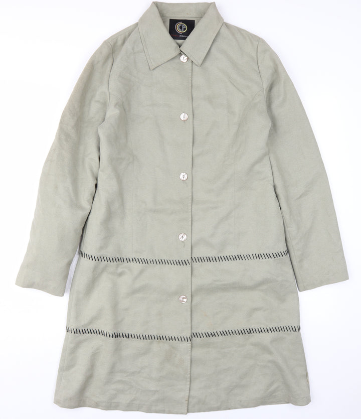 Chilli Pepper Women's Grey Basic Coat Size 2