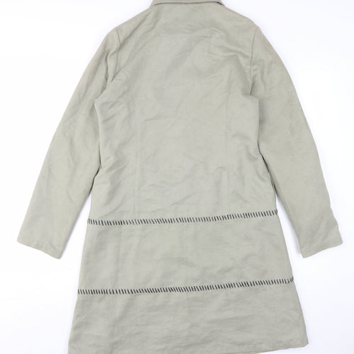 Chilli Pepper Women's Grey Basic Coat Size 2
