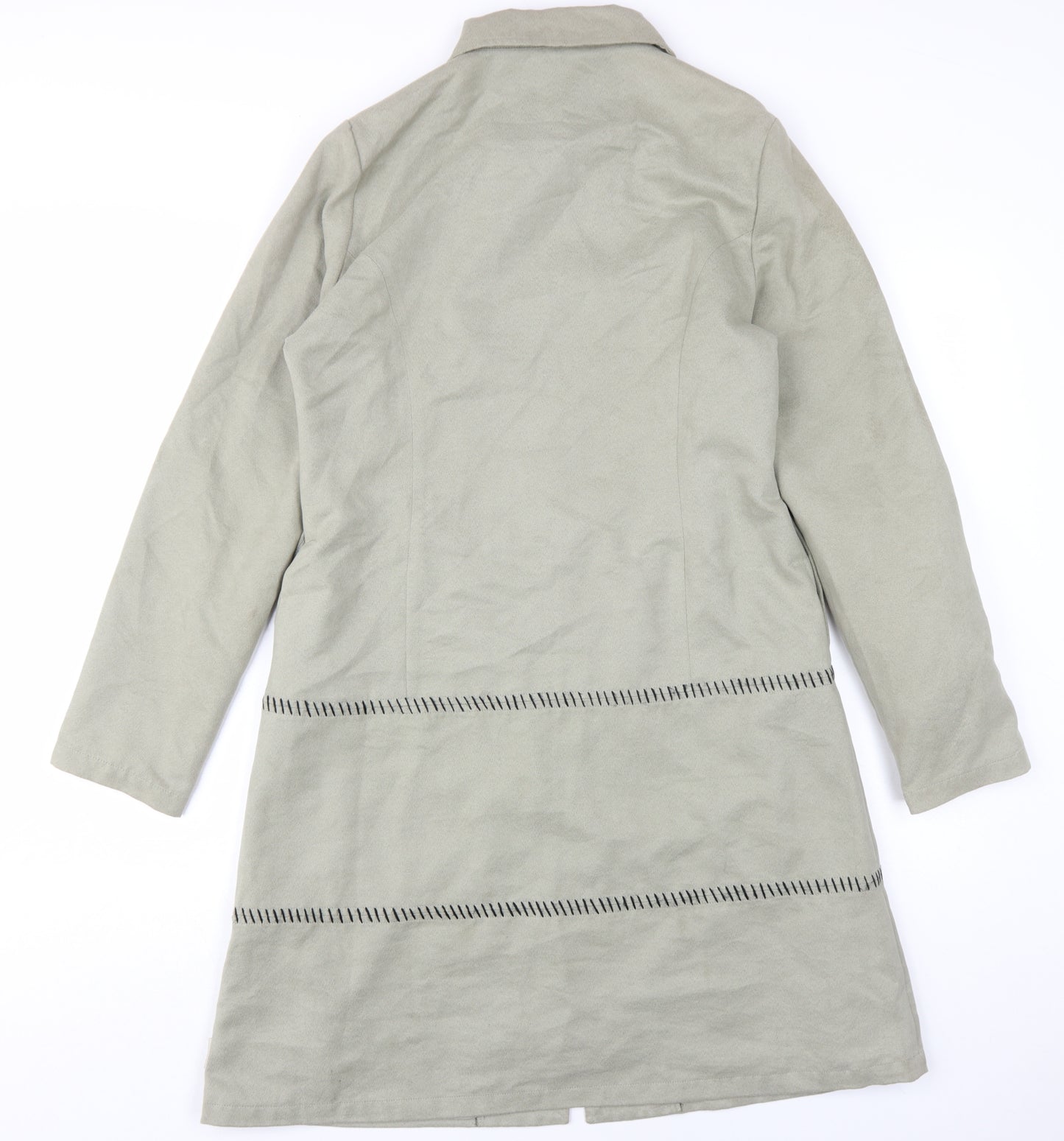 Chilli Pepper Women's Grey Basic Coat Size 2