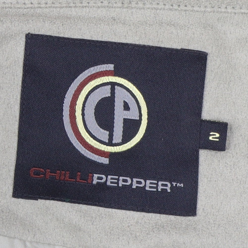 Chilli Pepper Women's Grey Basic Coat Size 2