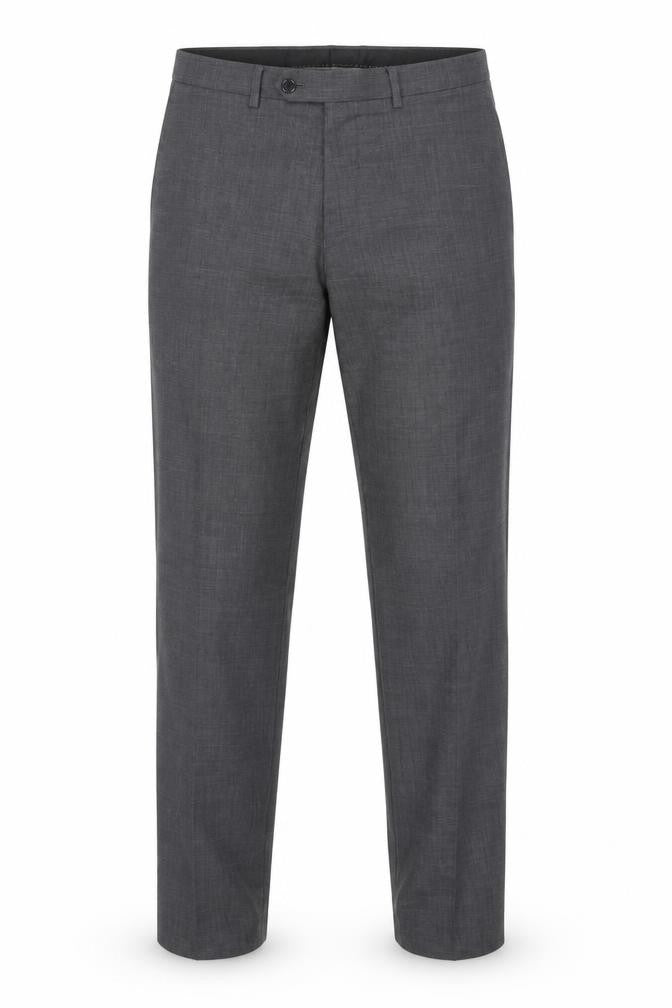 Front view of Savoy Taylors Guild Men's Grey Dress Pants 34 Regular