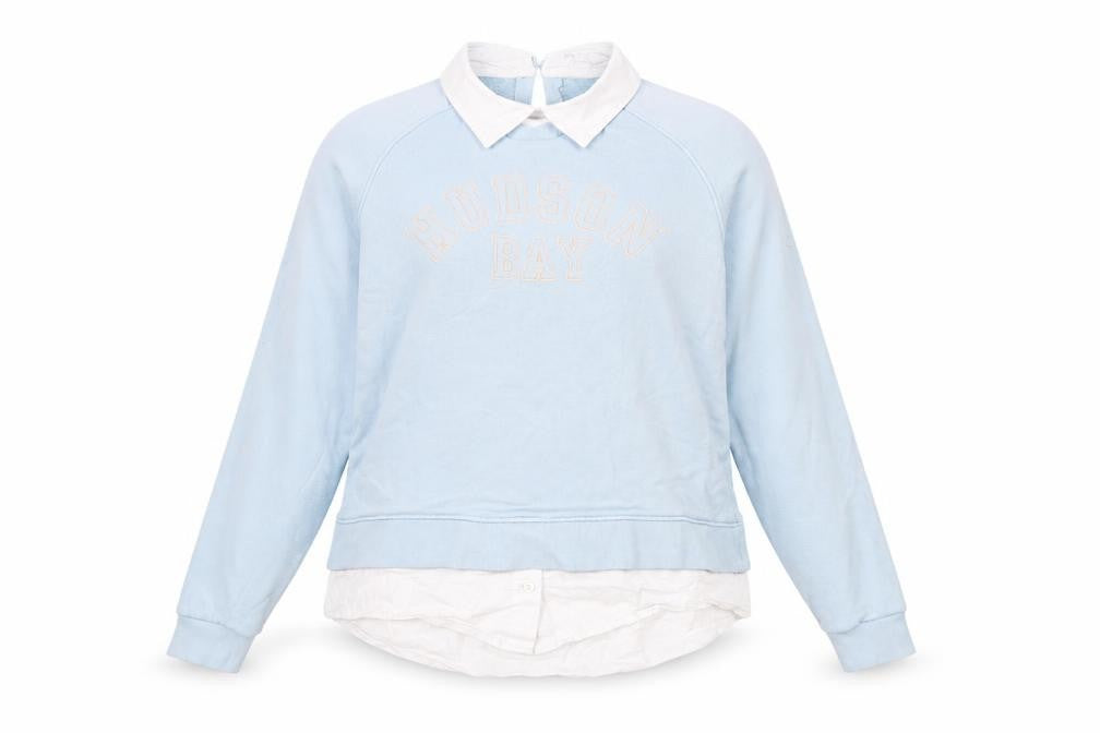 Front view of Next Women's Blue Long Sleeve Sweatshirt, size L
