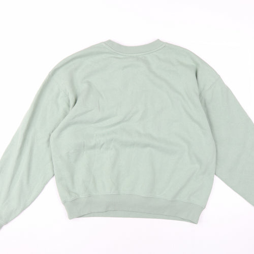 H&M Women's Green Pullover Sweatshirt Crew Neck Size S
