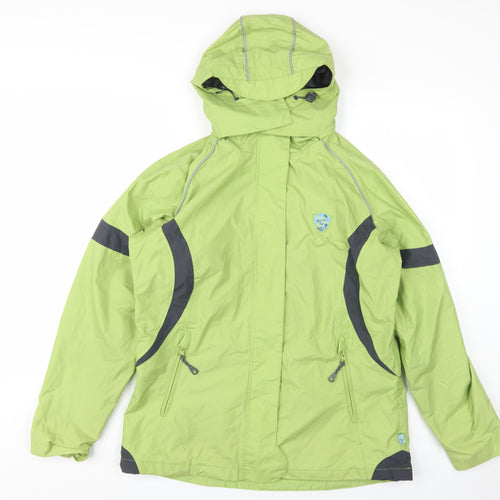 TCM Women's Green Hooded Rain Coat Size 14/16