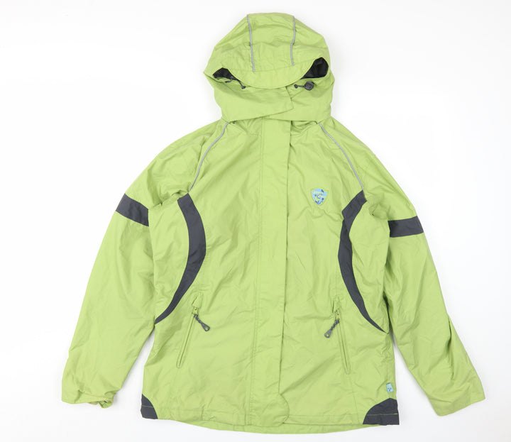 TCM Women's Green Hooded Rain Coat Size 14/16