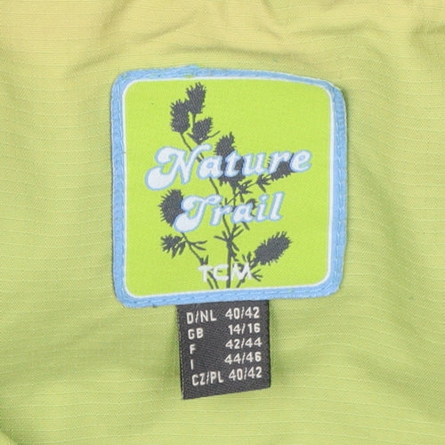TCM Women's Green Hooded Rain Coat Size 14/16