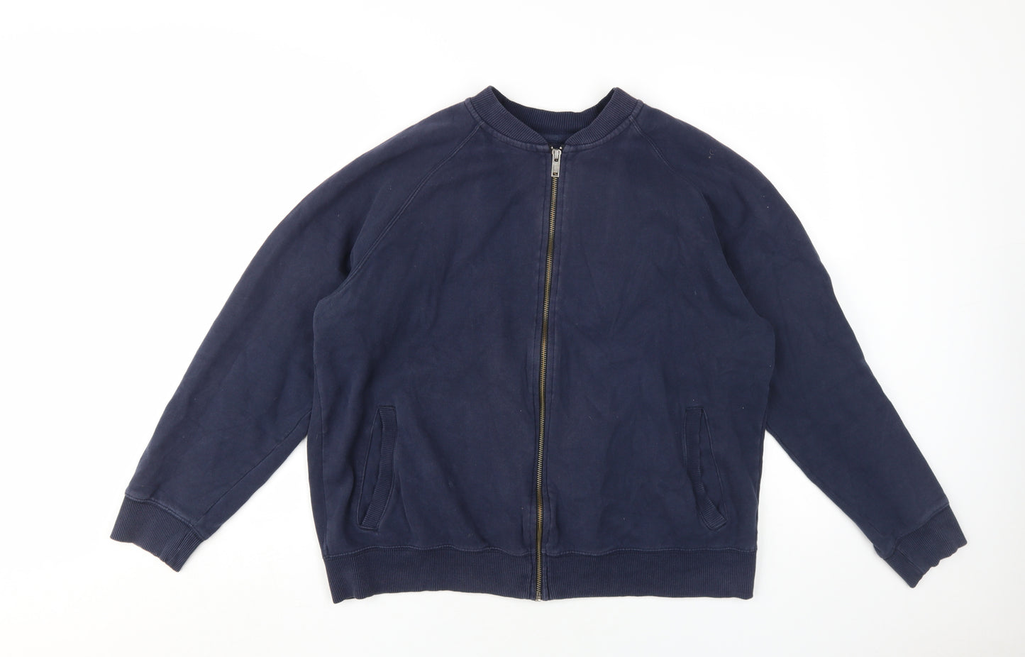 Burton Menswear Men's Blue Bomber Jacket Size L