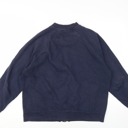 Burton Menswear Men's Blue Bomber Jacket Size L