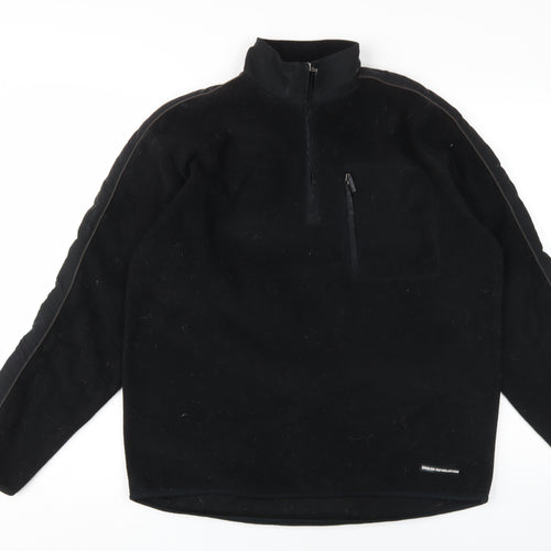 Urban Revolution Men's Black Fleece 1/2 Zip Sweatshirt M