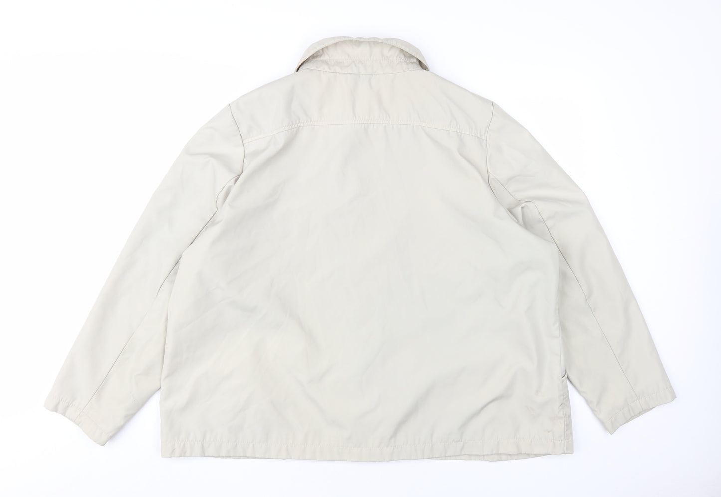 Bm Collection Women's Beige XL Collared Jacket