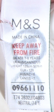 Marks and Spencer Ivory Girls Puffer Jacket 7-8 Years