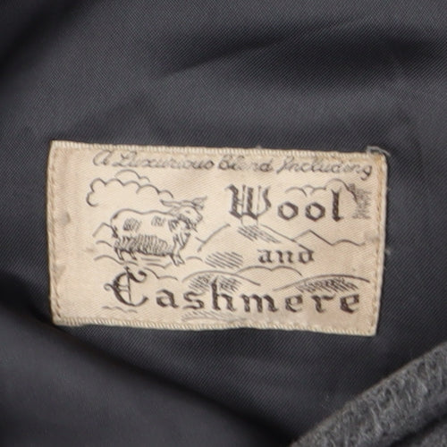 Men's Grey Wool Cashmere Mid-Length Overcoat - Classic Fit