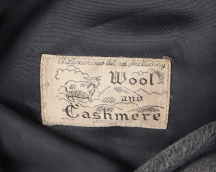 Men's Grey Wool Cashmere Mid-Length Overcoat - Classic Fit