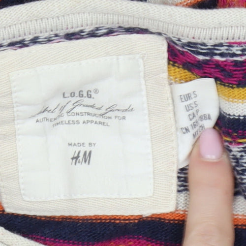 H&M Women Multicoloured Pullover Jumper, Size S