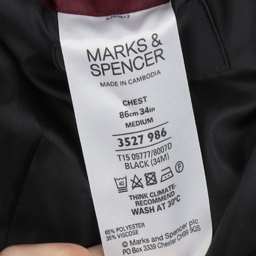 Marks and Spencer Men's Black Blazer 34R