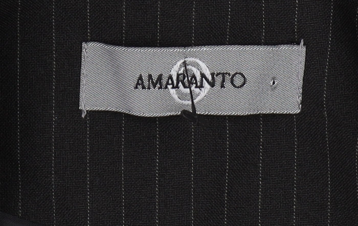 Amaranto Women's Black Pinstripe Suit Jacket Size 16