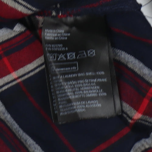 H&M Women's Multicoloured Plaid Blouse, Size 8