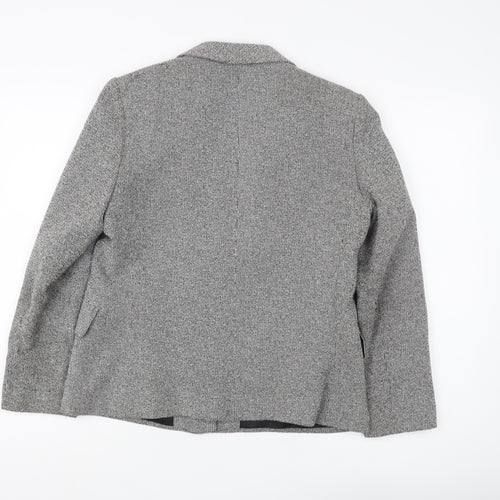 Marks & Spencer Women's Grey Blazer, Size 14, Classic Fit