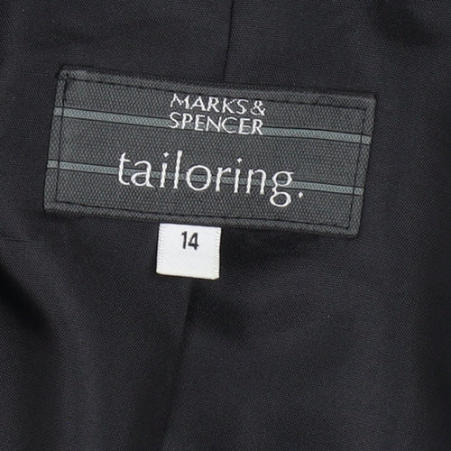 Marks & Spencer Women's Grey Blazer, Size 14, Classic Fit