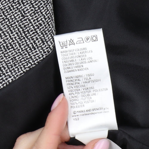Marks & Spencer Women's Grey Blazer, Size 14, Classic Fit