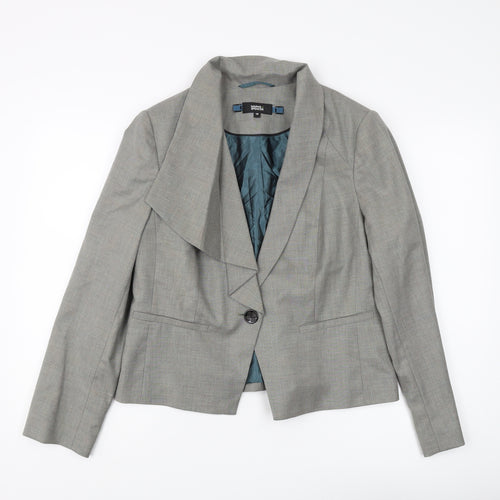 Marks and Spencer Women's Grey Suit Jacket Size 16