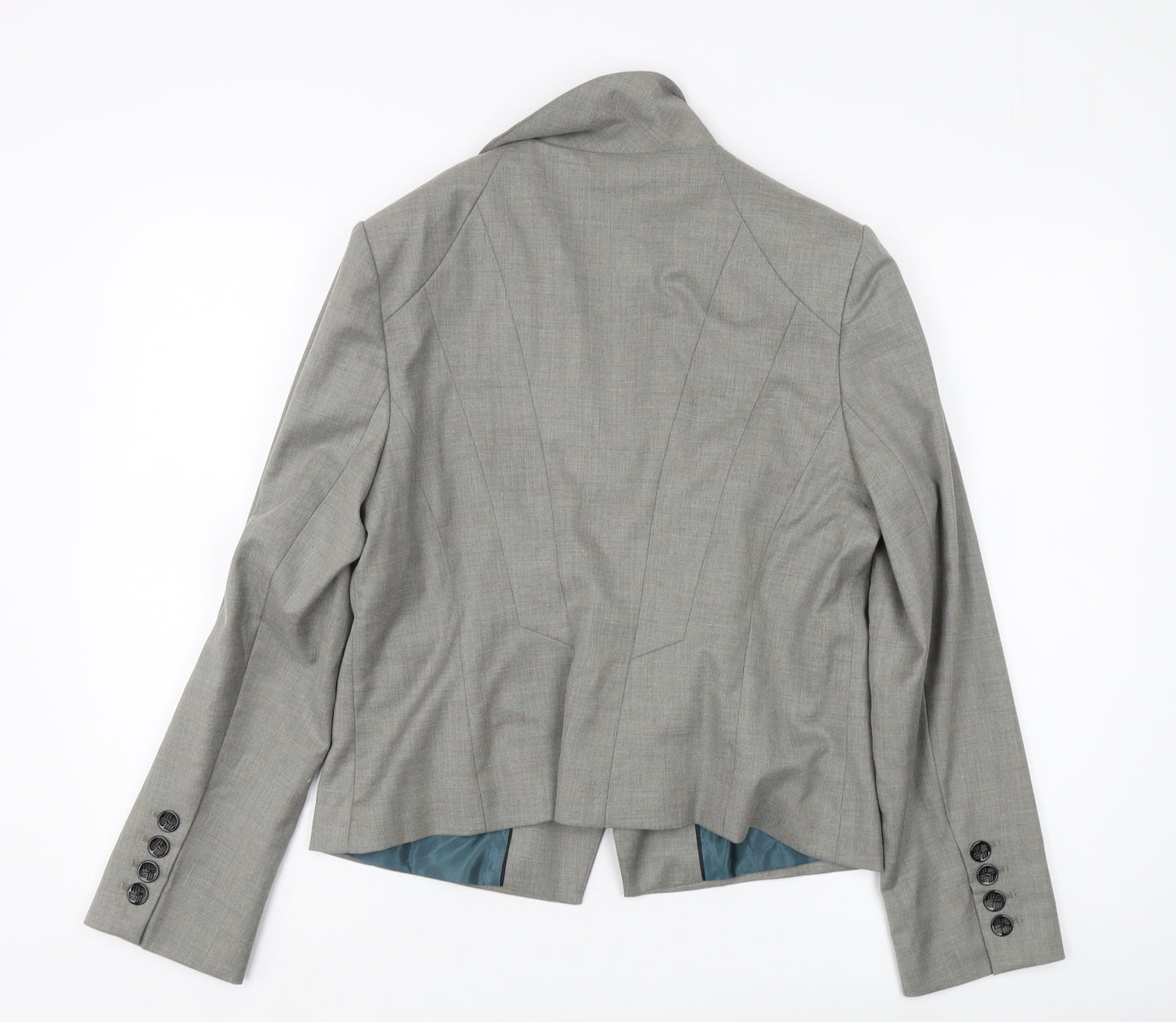 Marks and Spencer Women's Grey Suit Jacket Size 16