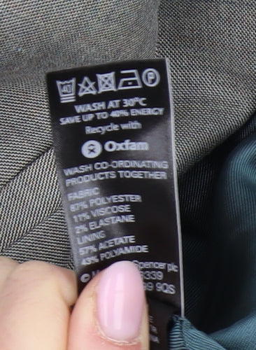 Marks and Spencer Women's Grey Suit Jacket Size 16
