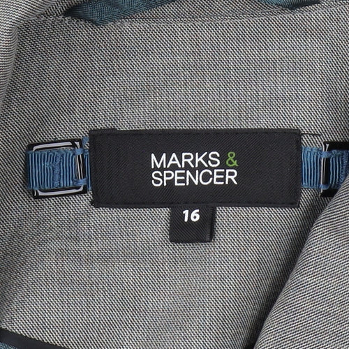 Marks and Spencer Women's Grey Suit Jacket Size 16
