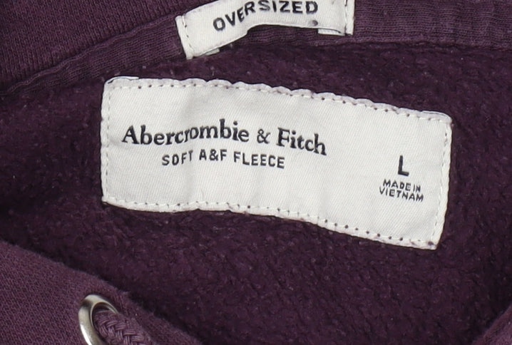 Abercrombie & Fitch Men's Purple Hoodie L Pullover
