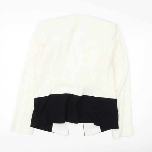 Marks and Spencer Women's Ivory Black Blazer, Size 10