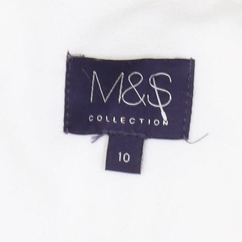 Marks and Spencer Women's Ivory Black Blazer, Size 10
