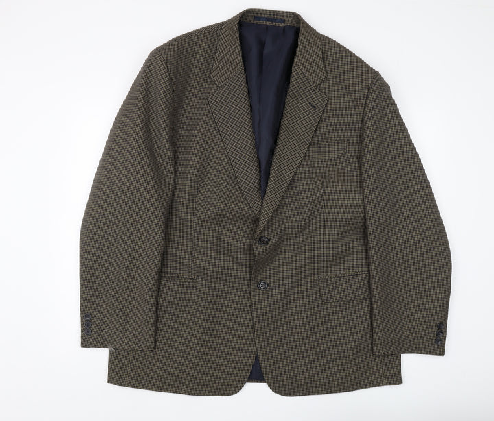 Burton Menswear Men's Brown 46R Check Blazer Regular