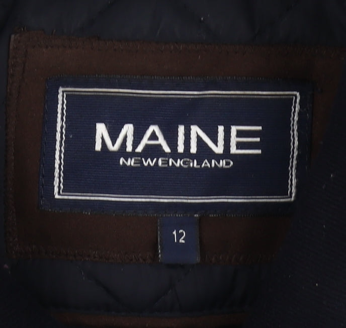 Maine New England Women's Blue Quilted Jacket Size 12