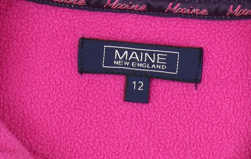 Maine New England Women's Pink Fleece Jacket Size 12