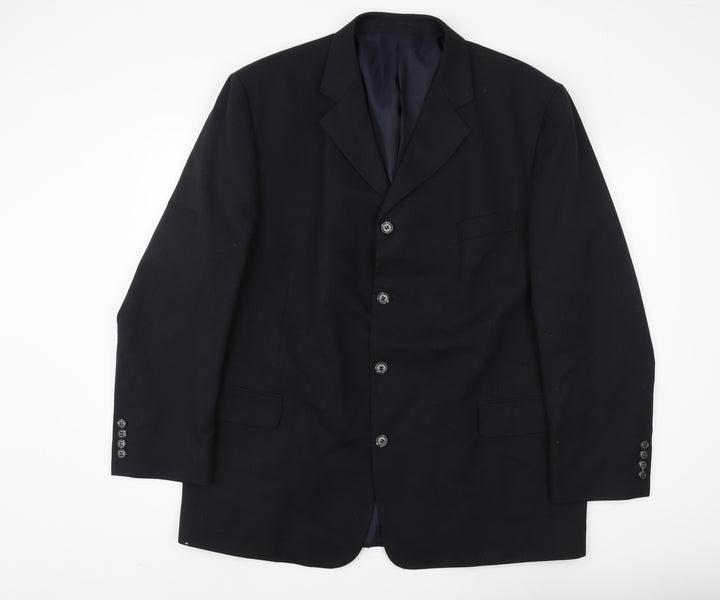 Willson Men's Black Blazer, Size 46, Regular Fit