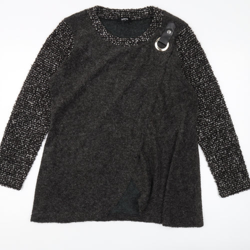 Klass Women's Grey Tunic, Size S, Acrylic-Wool Blend