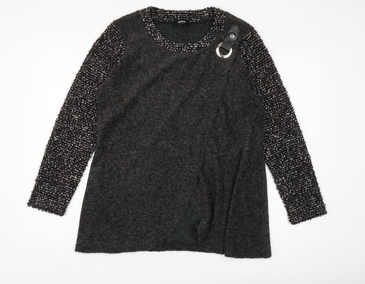 Klass Women's Grey Tunic, Size S, Acrylic-Wool Blend