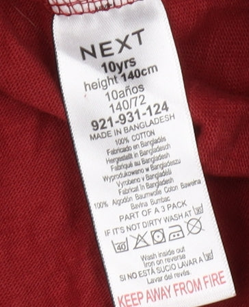 Next Boys Red Long Sleeve T-Shirt, Size 10 Years