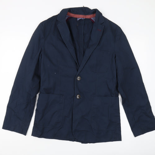 Avenue Men's Blue Single-Breasted Blazer S