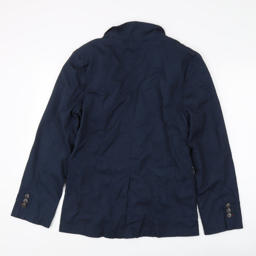 Avenue Men's Blue Single-Breasted Blazer S