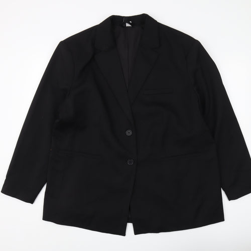 H&M Unisex Black Suit Jacket, Size 12, Business Casual