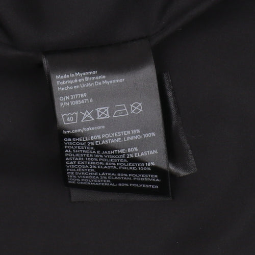 H&M Unisex Black Suit Jacket, Size 12, Business Casual