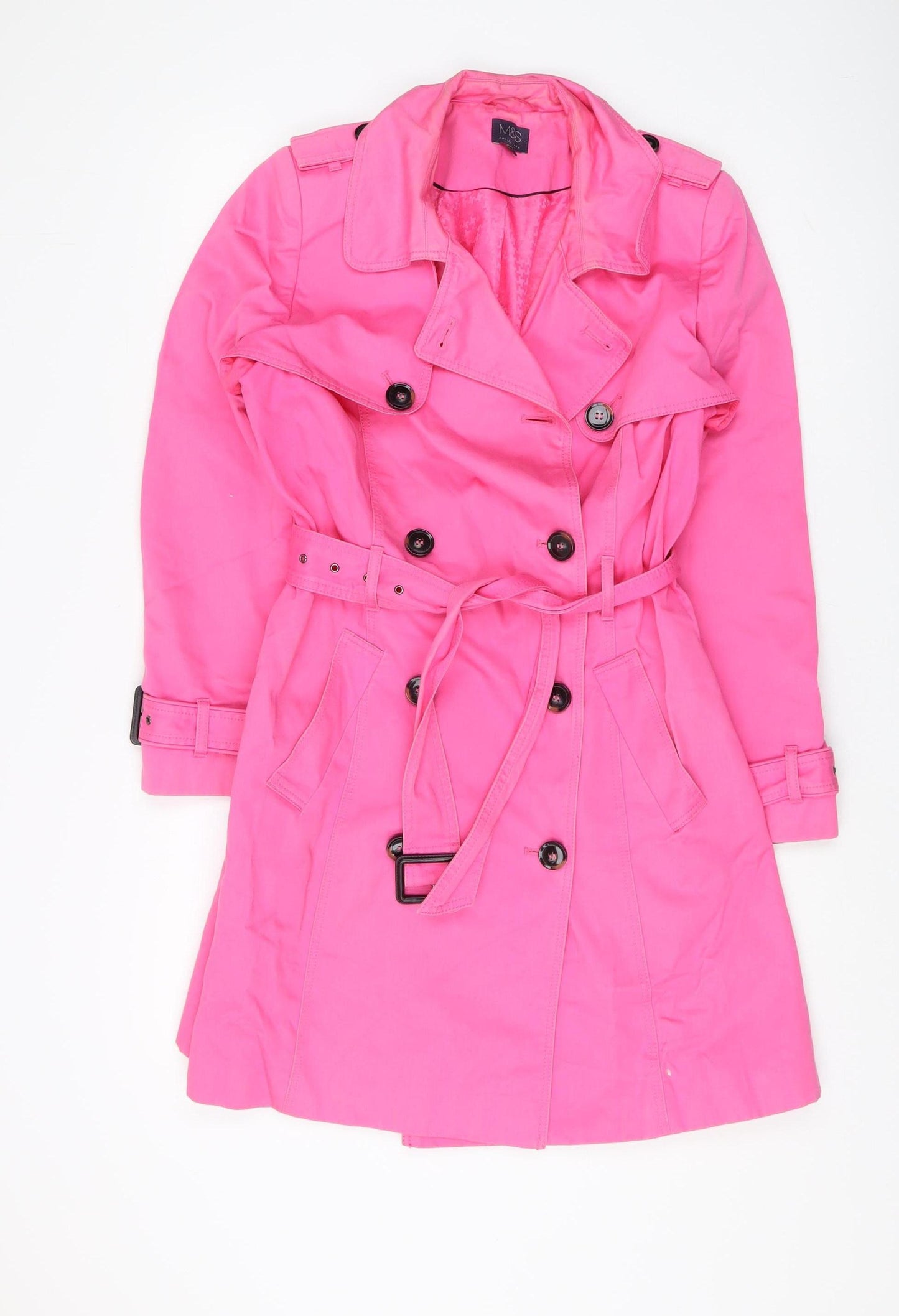 Marks and Spencer Women's Pink Trench Coat Size 14