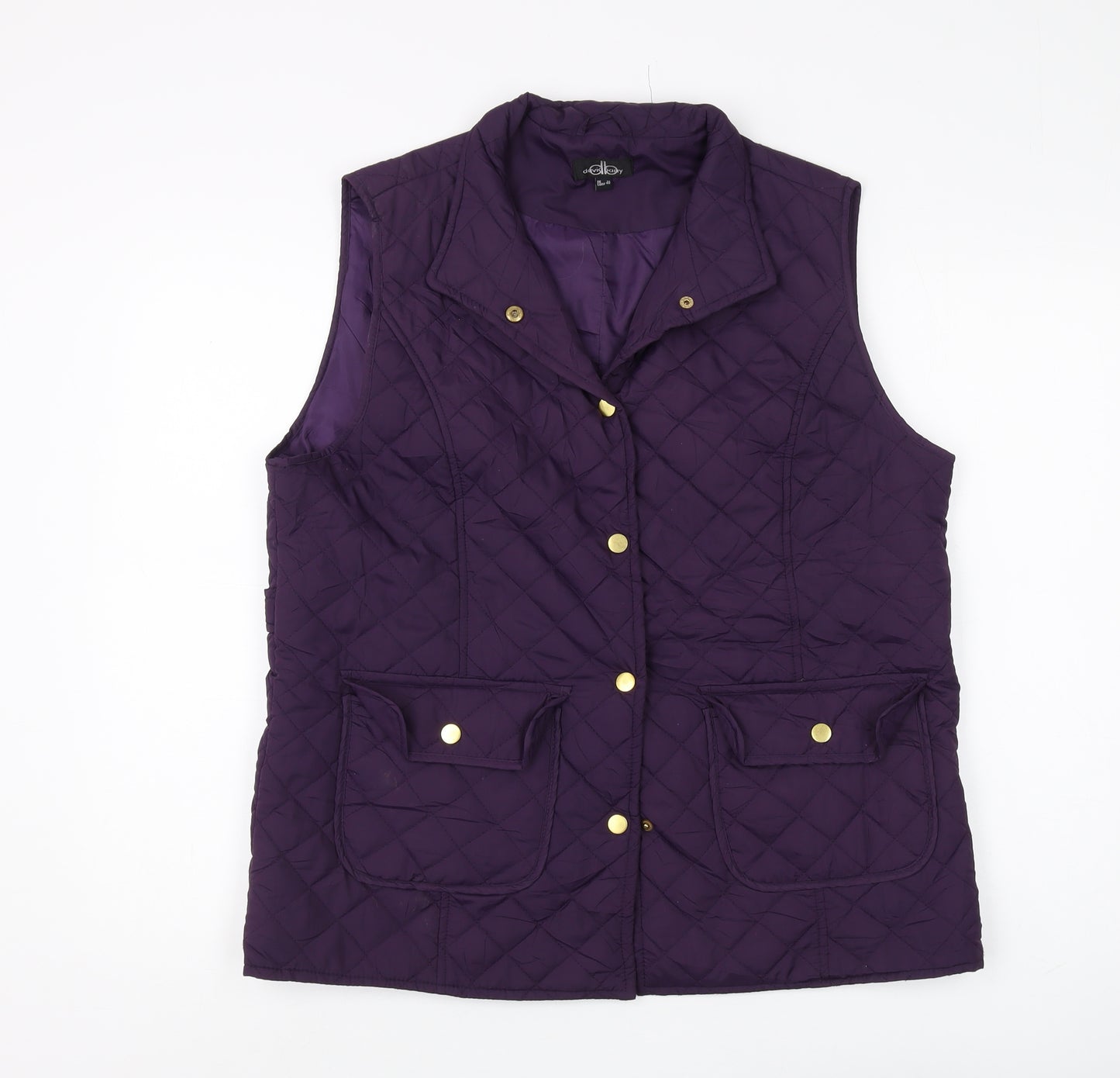 David Barry Women's Purple Quilted Waistcoat Size 14