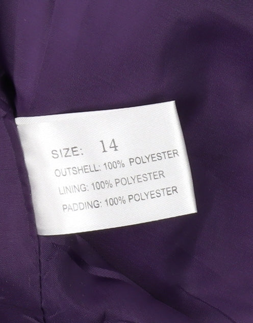 David Barry Women's Purple Quilted Waistcoat Size 14